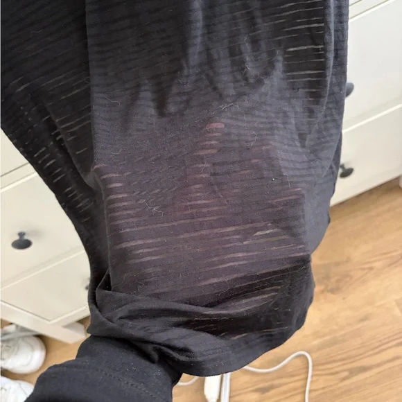 LULULEMON all yours boyfriend tee stripe black size 2/4 - Picture 8 of 8